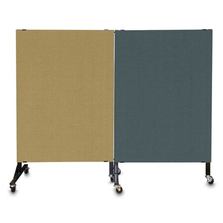 United Visual Products Enclosed Corkboard, 1 Door, 72"x48", 4" Fra UV3426-GOLD-CORK